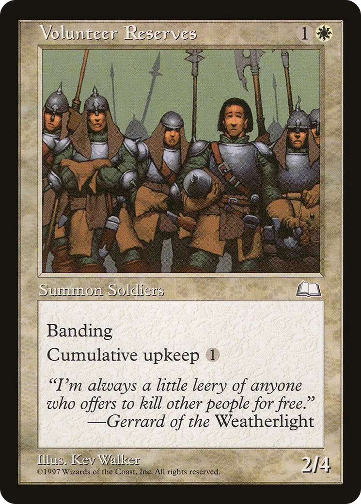 Volontaires réservistes — Weatherlight — Magic: The Gathering