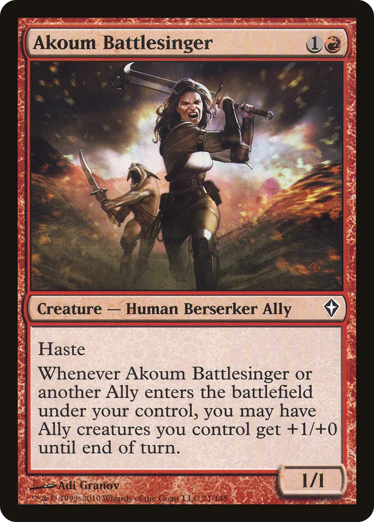 Akoum Battlesinger — Worldwake — Magic: The Gathering