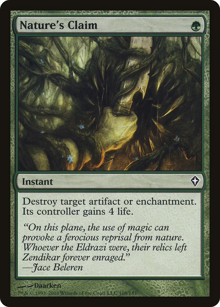 Nature's Claim from Worldwake - Magic: The Gathering
