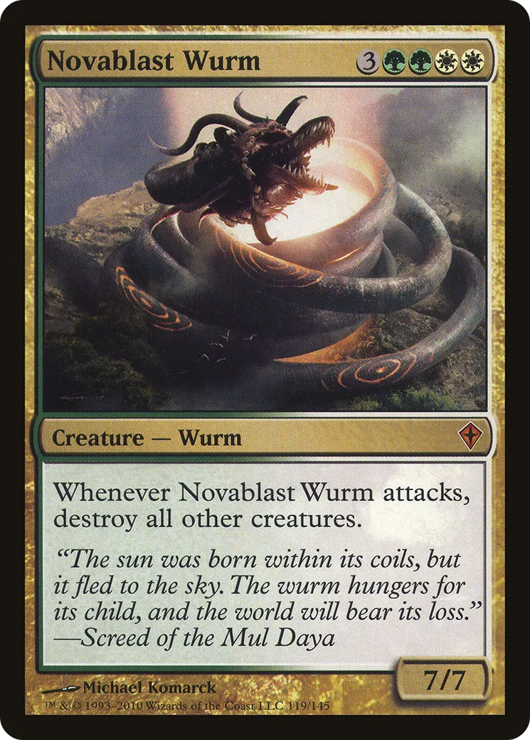 Novablast Wurm — Worldwake — Magic: The Gathering