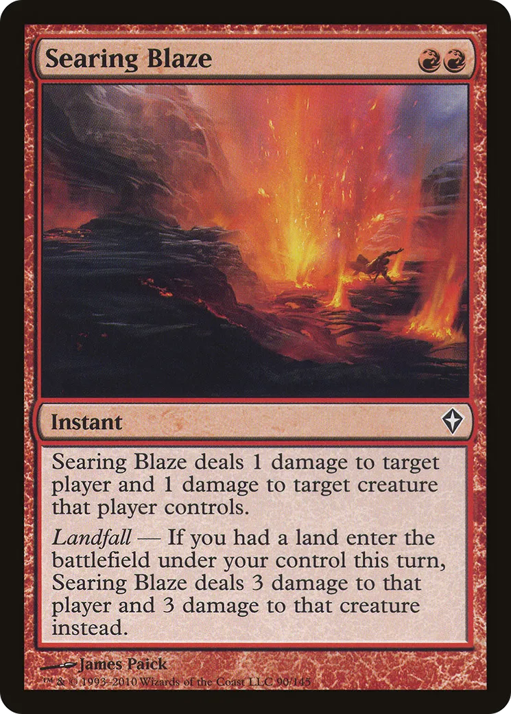 Searing Blaze — Worldwake — Magic: The Gathering