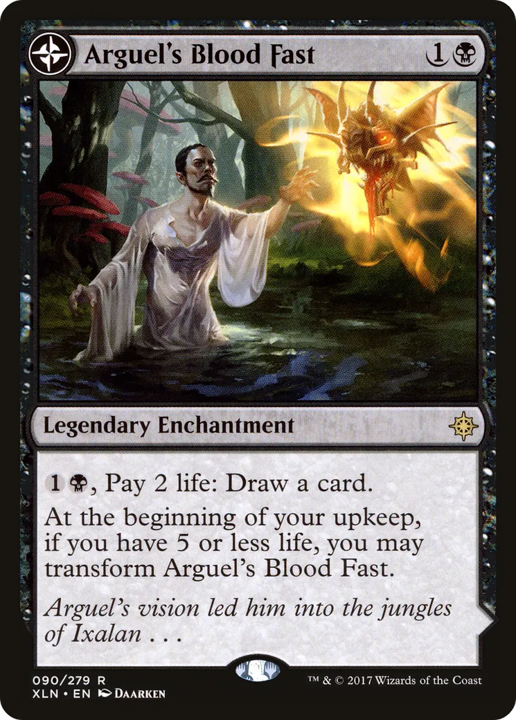 Jeûne de sang d'Arguel // Temple d'Aclazotz — Ixalan — Magic: The Gathering