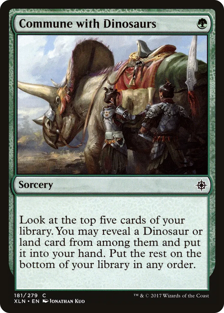 Commune with Dinosaurs — Ixalan — Magic: The Gathering