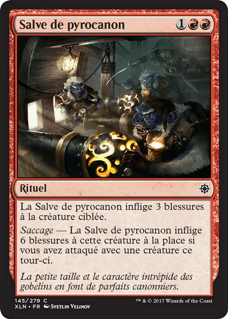 Salve de pyrocanon — Ixalan — Magic: The Gathering