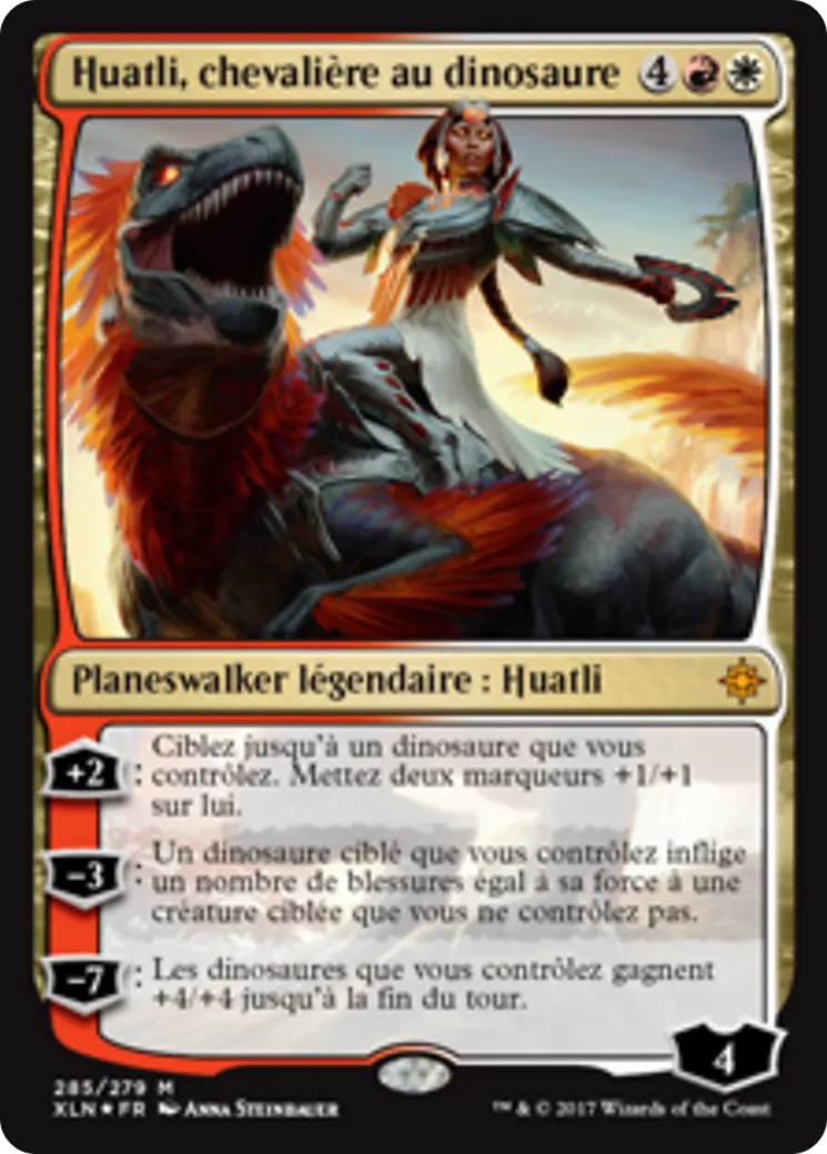 Huatli, chevalière au dinosaure — Ixalan — Magic: The Gathering