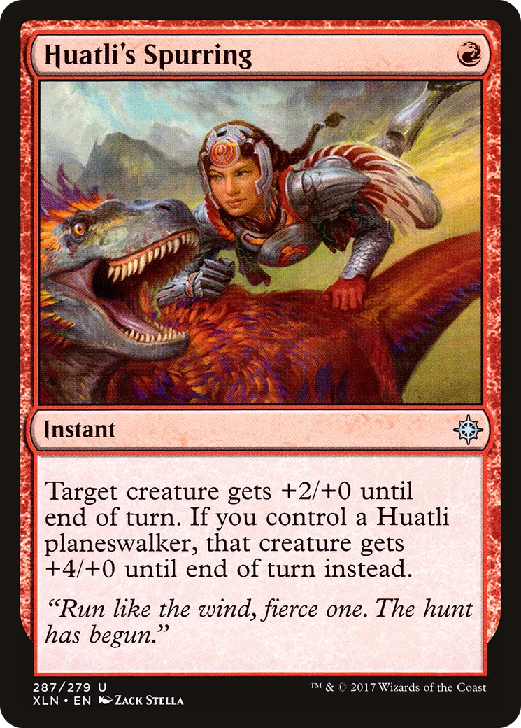 Huatli's Spurring — Ixalan — Magic: The Gathering