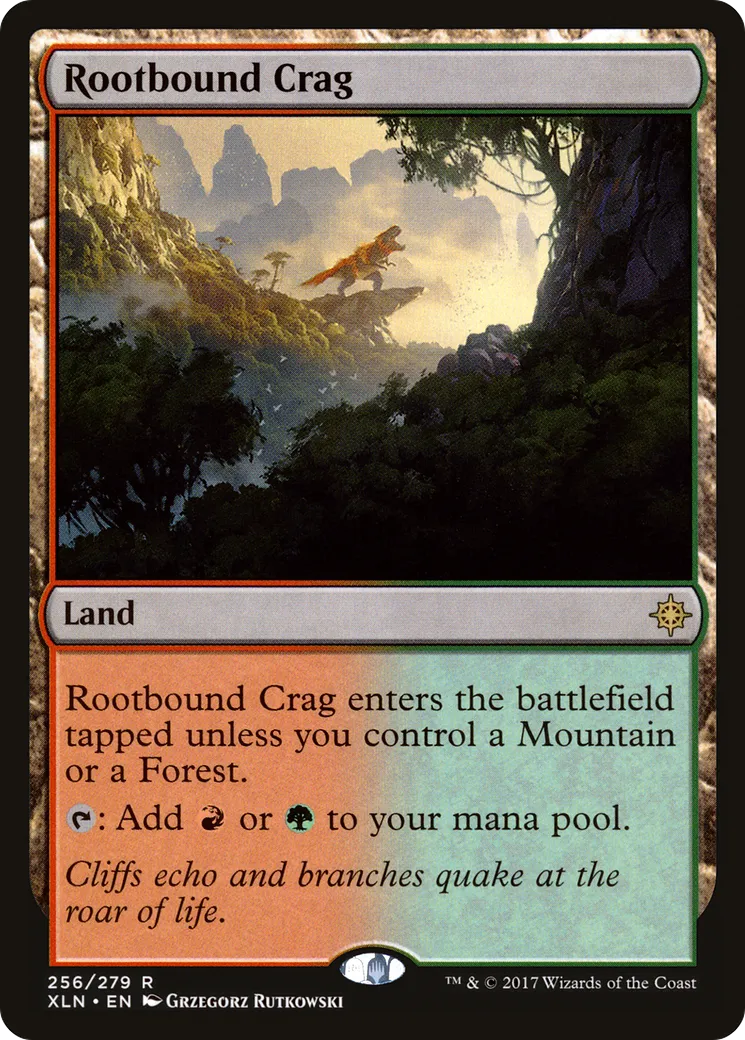 Rootbound Crag — Ixalan — Magic: The Gathering
