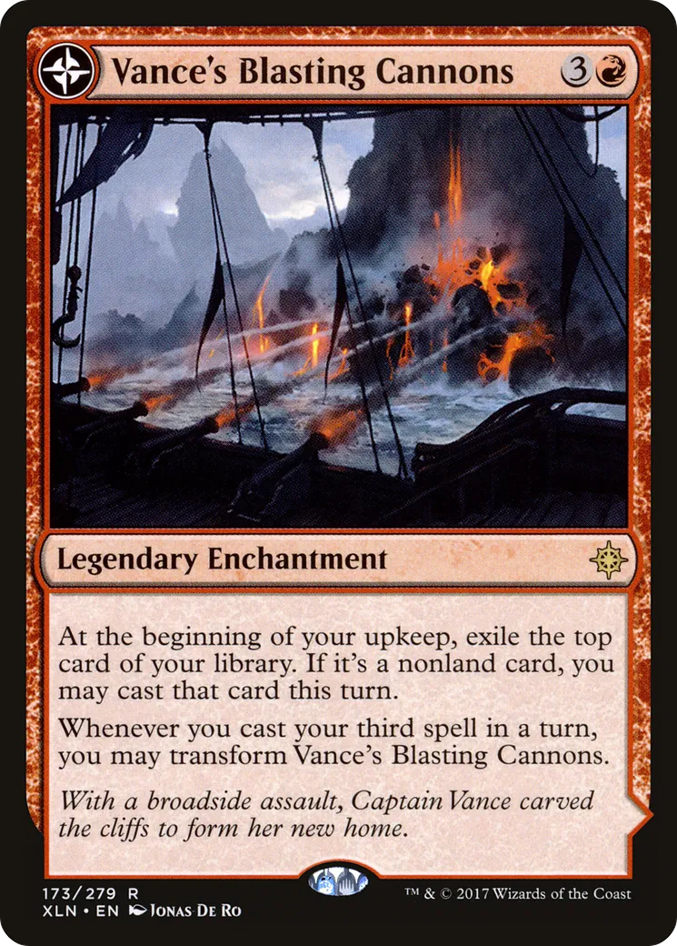 Salve de canon de Vance // Bastion Crachefeu — Ixalan — Magic: The Gathering
