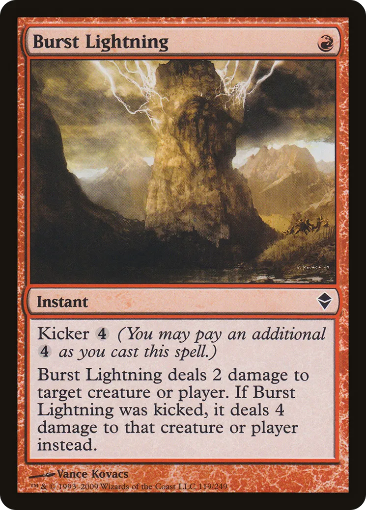 Burst Lightning — Zendikar — Magic: The Gathering