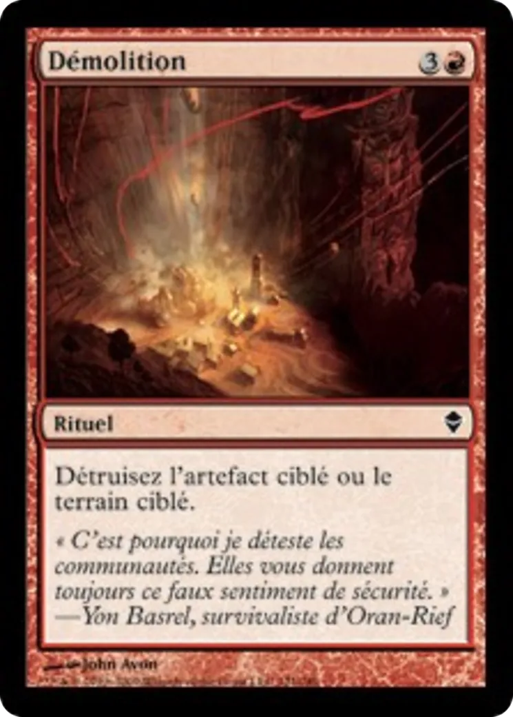 Démolition — Zendikar — Magic: The Gathering