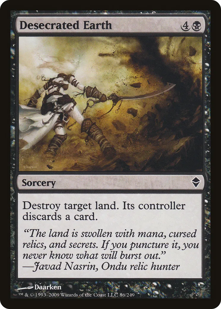 Desecrated Earth — Zendikar — Magic: The Gathering