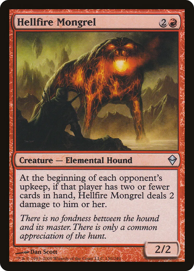 Hellfire Mongrel — Zendikar — Magic: The Gathering