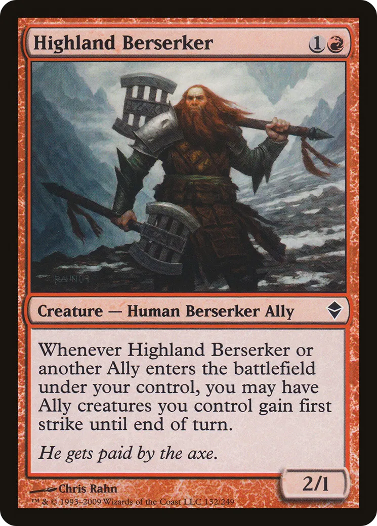 Berserker des hautes terres — Zendikar — Magic: The Gathering