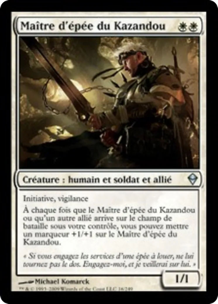 Maître d'épée du Kazandou — Zendikar — Magic: The Gathering
