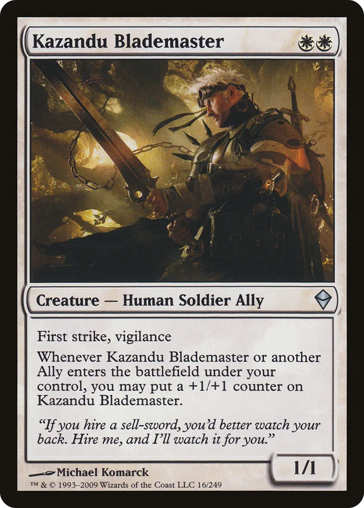 Kazandu Blademaster — Zendikar — Magic: The Gathering