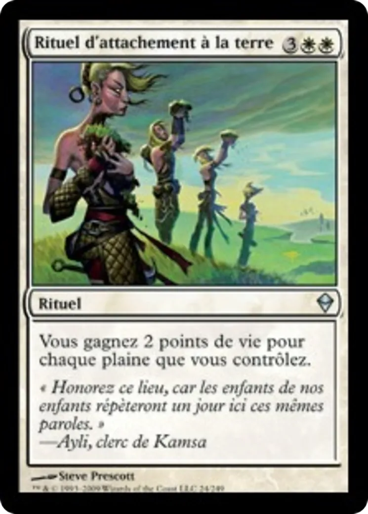 Rituel d'attachement à la terre — Zendikar — Magic: The Gathering