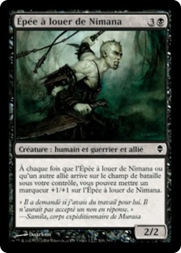 Épée à louer de Nimana — Zendikar — Magic: The Gathering