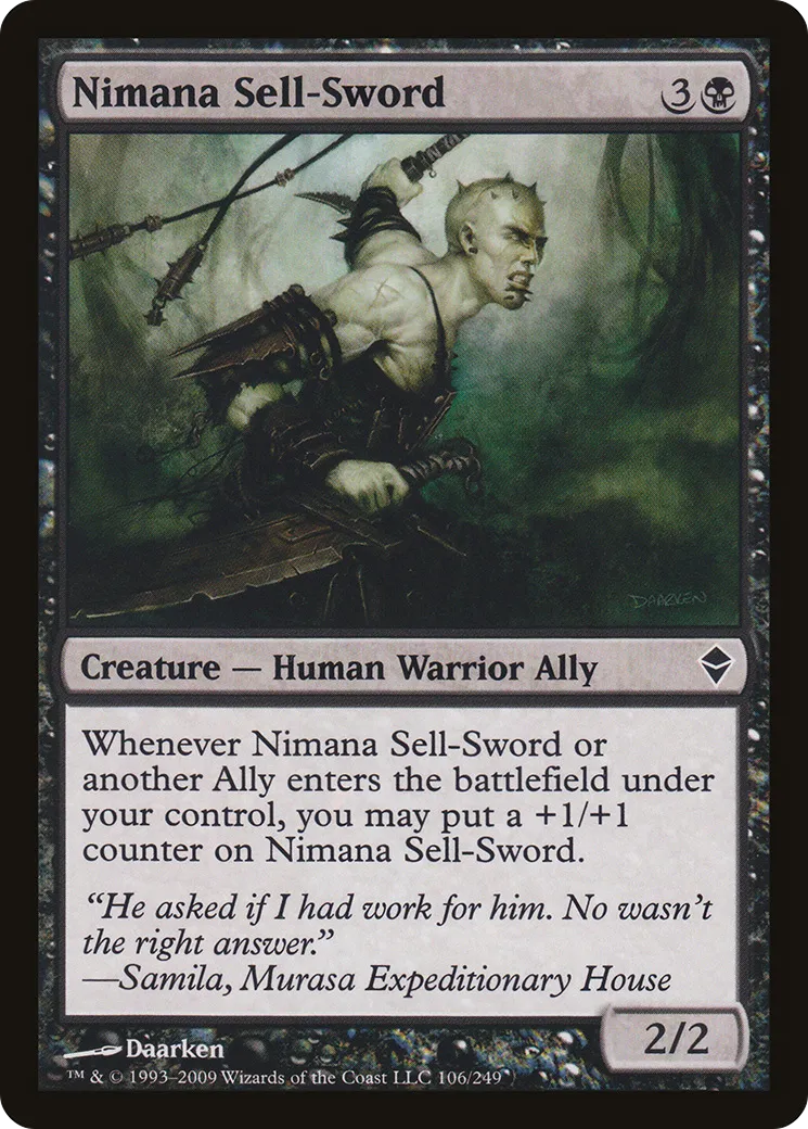 Nimana Sell-Sword — Zendikar — Magic: The Gathering