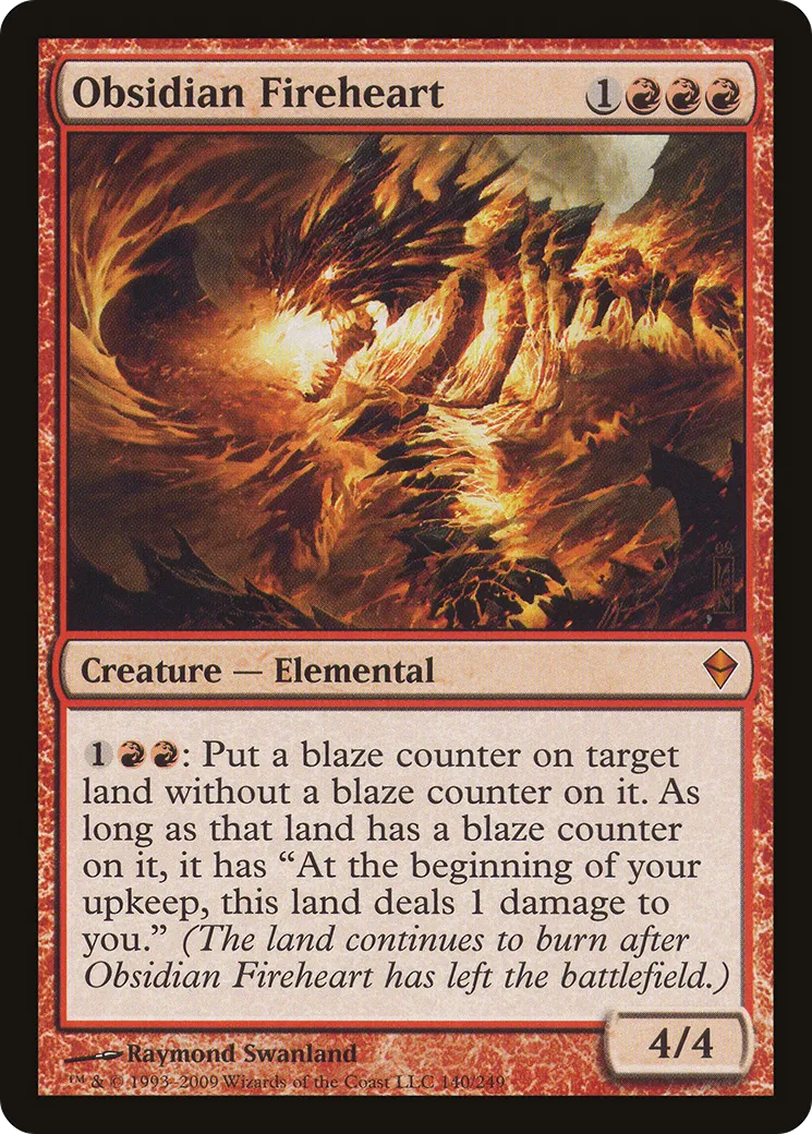 Obsidian Fireheart — Zendikar — Magic: The Gathering