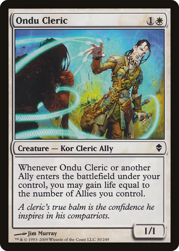 Ondu Cleric — Zendikar — Magic: The Gathering
