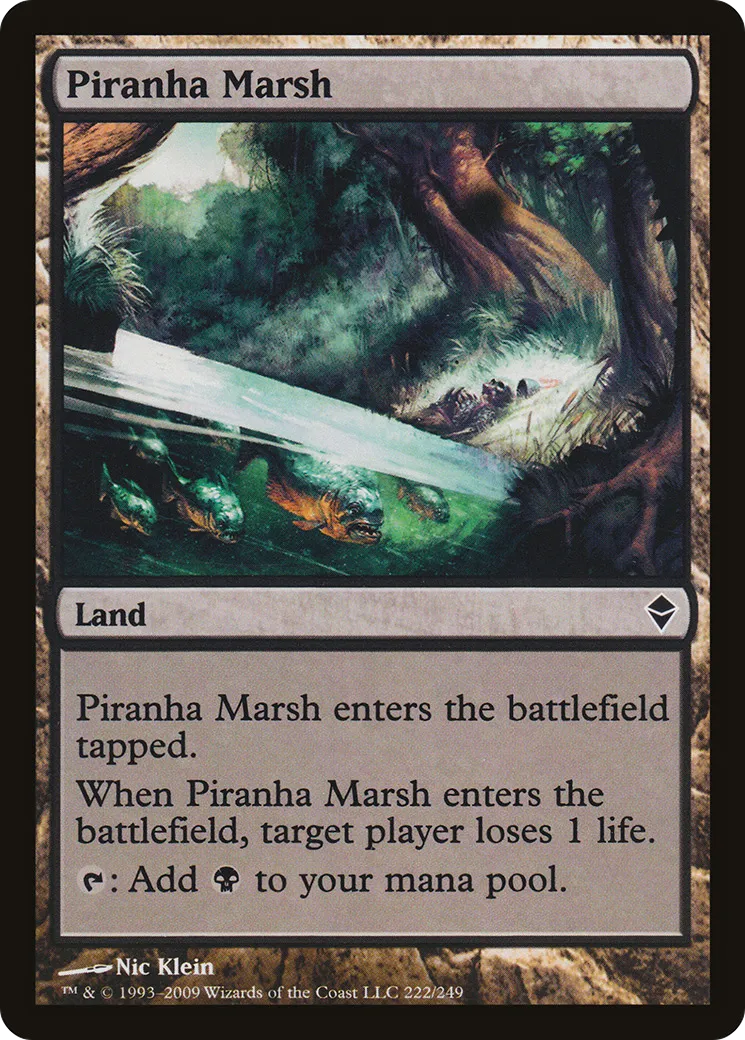 Marécage aux piranhas — Zendikar — Magic: The Gathering