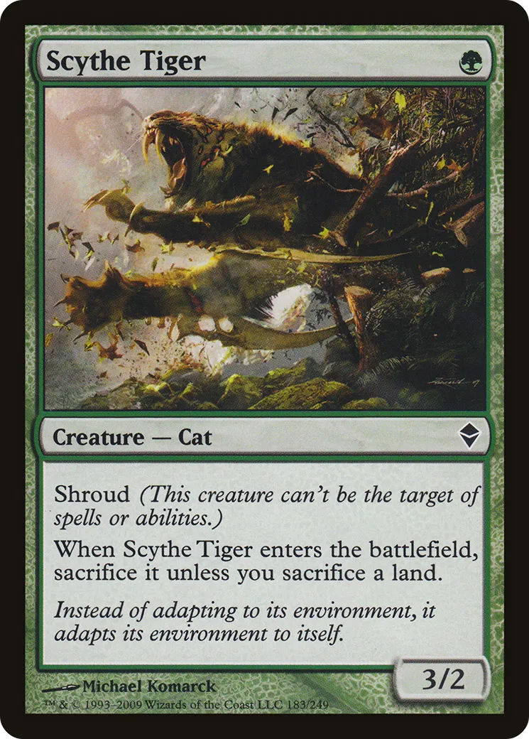 Tigre à ergots faucheurs — Zendikar — Magic: The Gathering