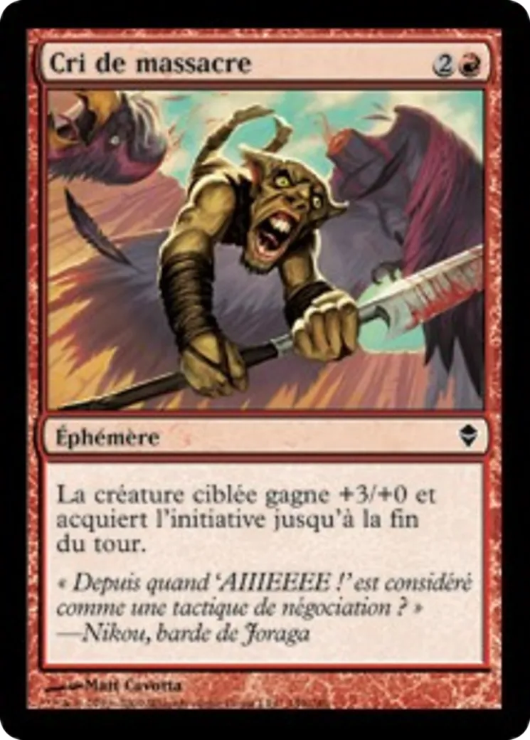 Cri de massacre — Zendikar — Magic: The Gathering