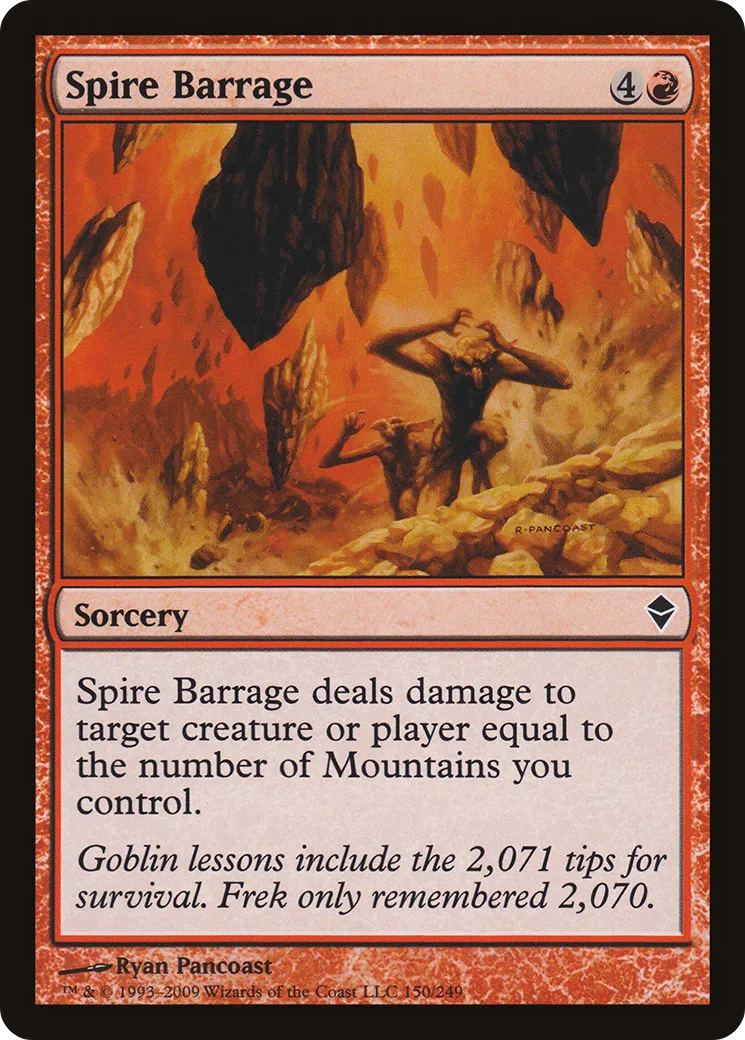 Barrage de cimes — Zendikar — Magic: The Gathering