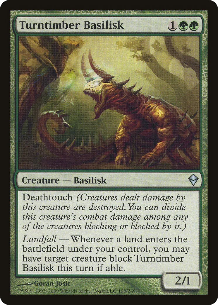 Turntimber Basilisk — Zendikar — Magic: The Gathering