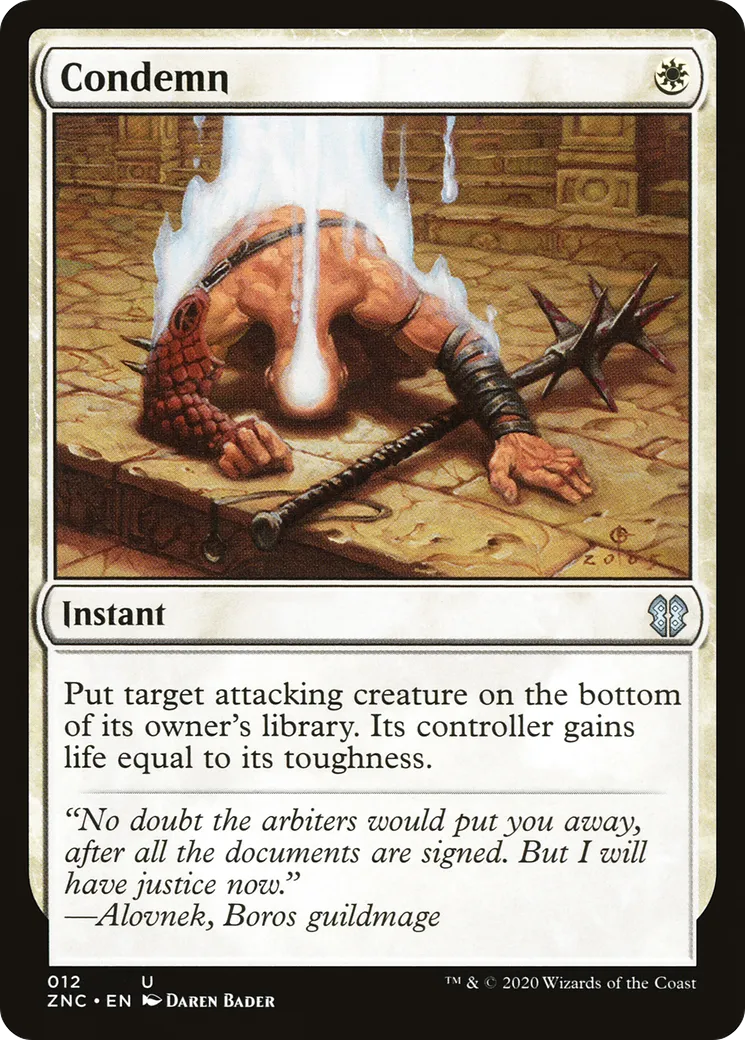 Condemn — Zendikar Rising Commander — Magic: The Gathering
