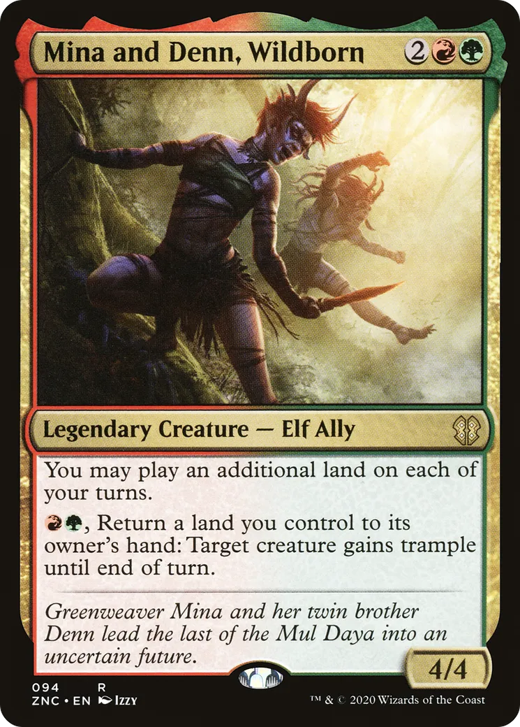 Mina and Denn, Wildborn — Zendikar Rising Commander — Magic: The Gathering
