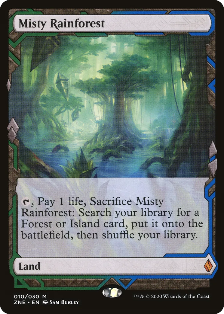 Forêt pluviale embrumée — Zendikar Rising Expeditions — Magic: The Gathering