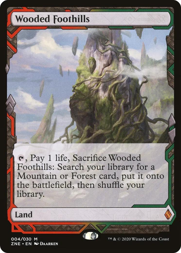 Wooded Foothills — Zendikar Rising Expeditions — Magic: The Gathering
