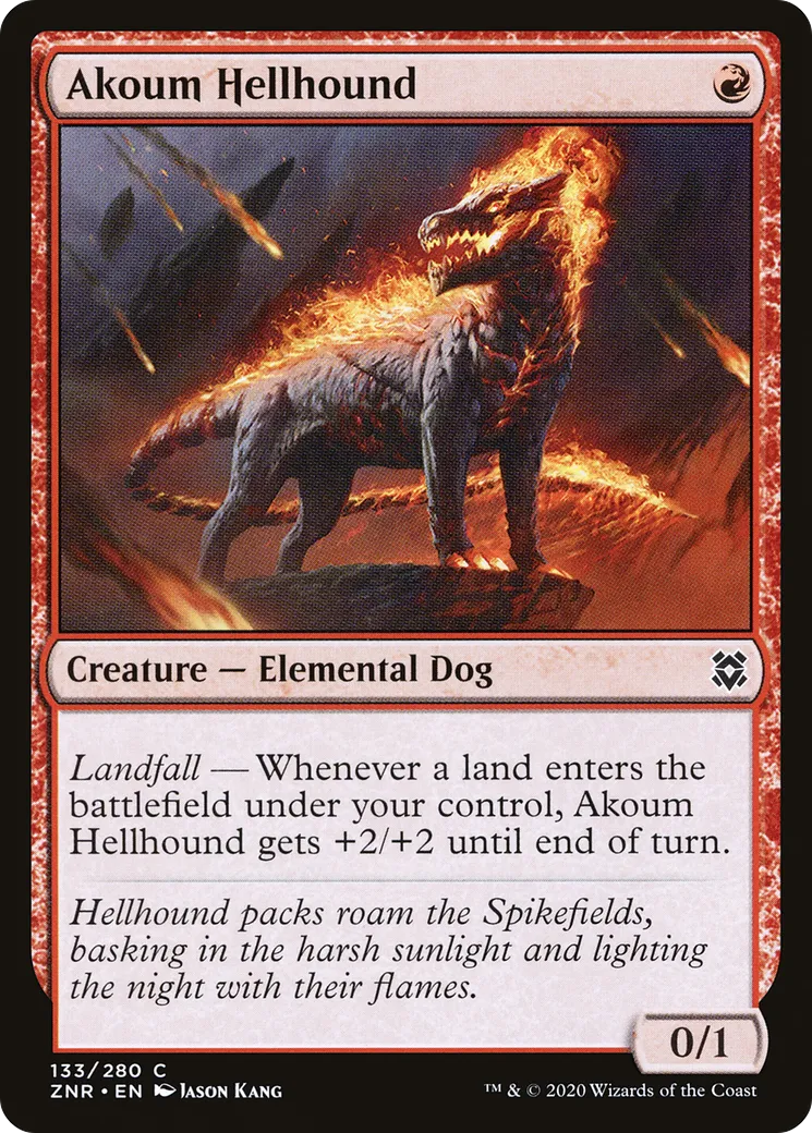 Akoum Hellhound — Zendikar Rising — Magic: The Gathering