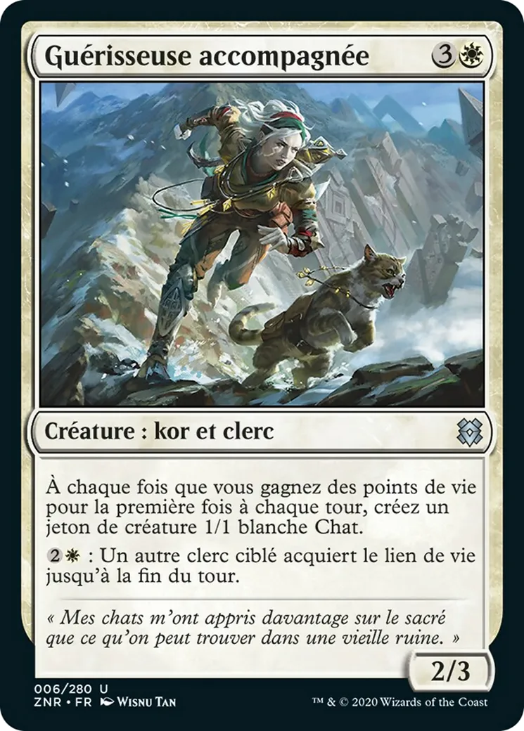 Guérisseuse accompagnée — Zendikar Rising — Magic: The Gathering