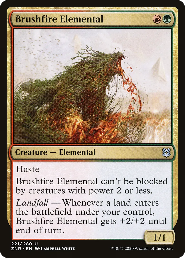 Élémental de feu de brousse — Zendikar Rising — Magic: The Gathering