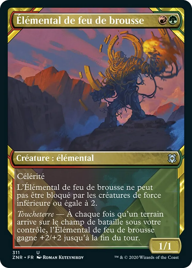 Élémental de feu de brousse — Zendikar Rising — Magic: The Gathering