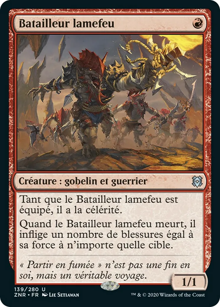 Batailleur lamefeu — Zendikar Rising — Magic: The Gathering