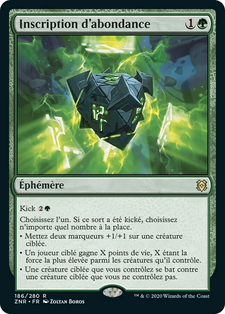 Inscription d'abondance — Zendikar Rising — Magic: The Gathering