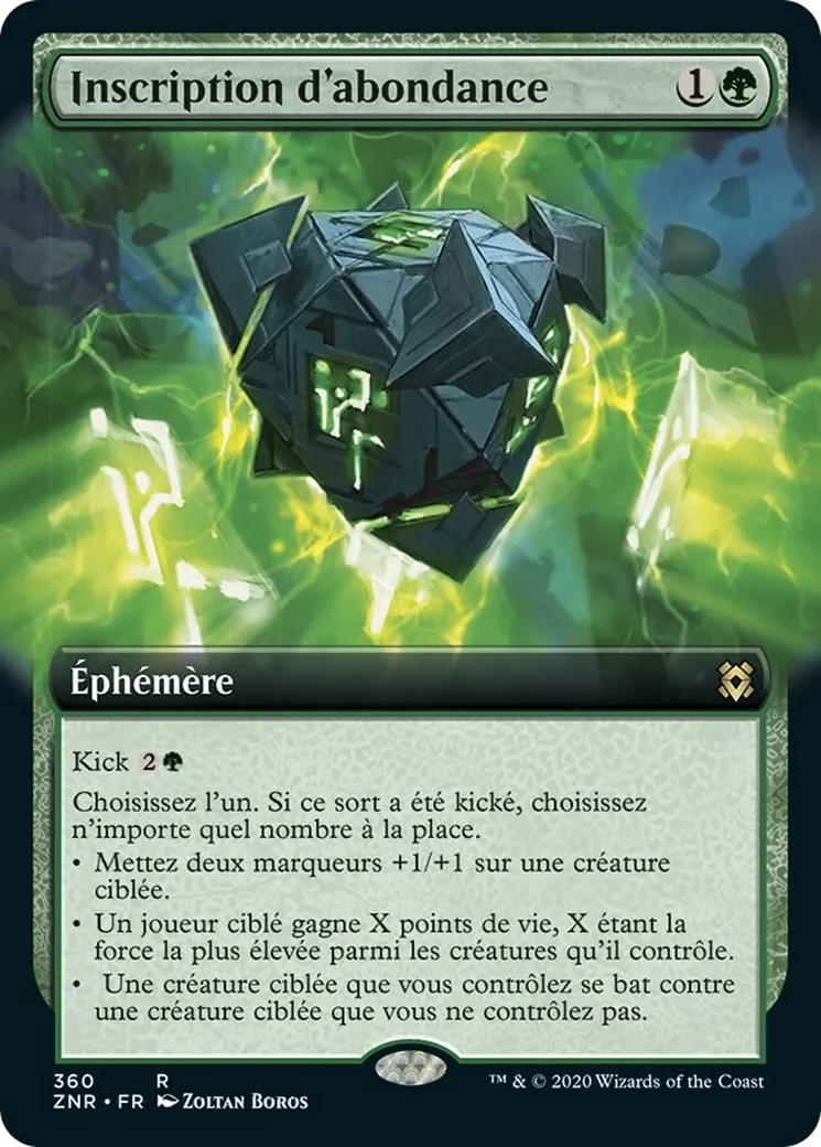 Inscription d'abondance — Zendikar Rising — Magic: The Gathering