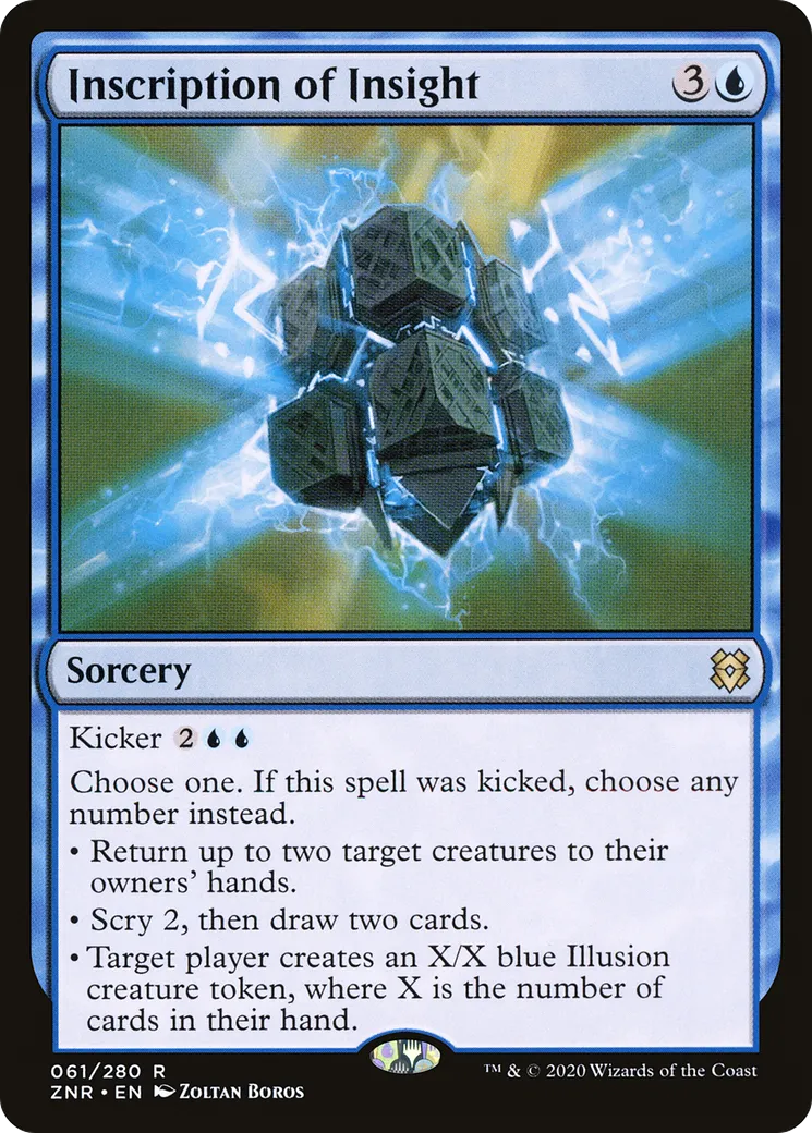Inscription de perspicacité — Zendikar Rising — Magic: The Gathering