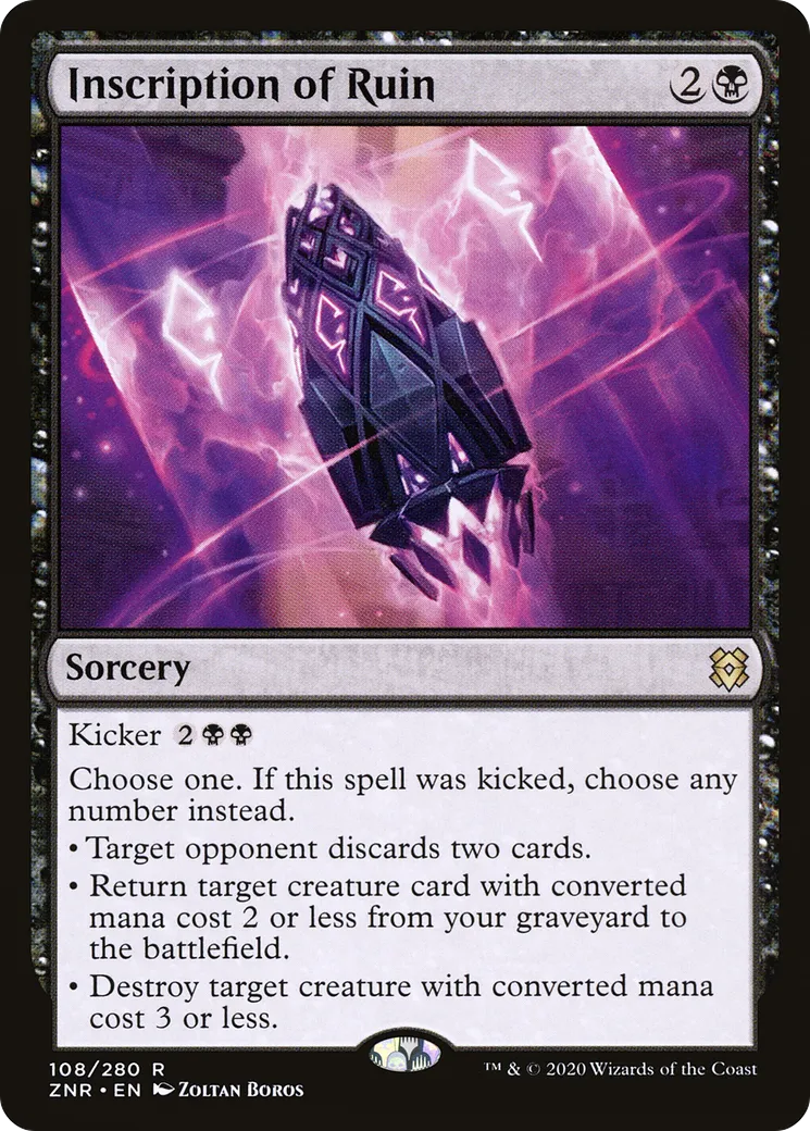 Inscription de ruine — Zendikar Rising — Magic: The Gathering