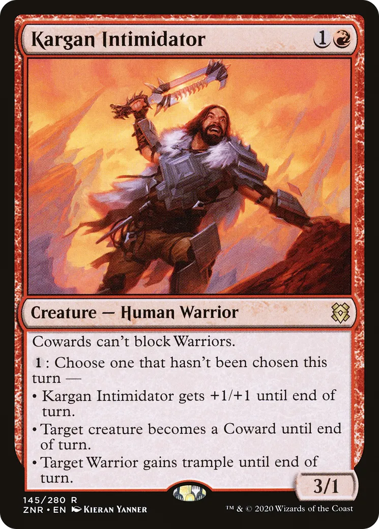 Intimidateur kargan — Zendikar Rising — Magic: The Gathering