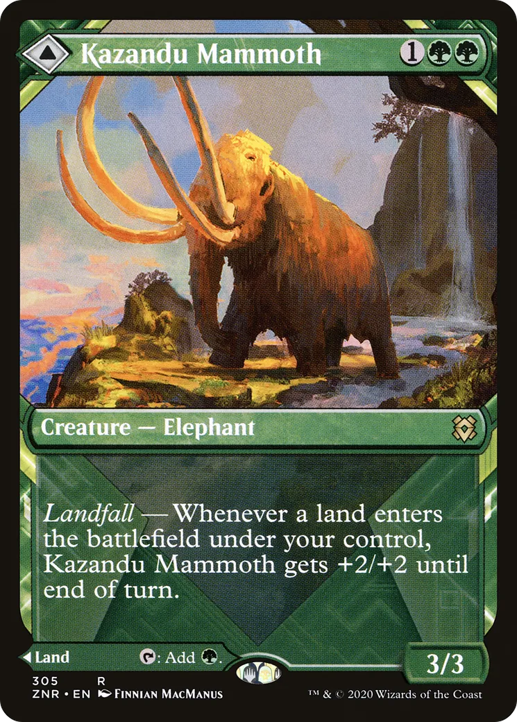 Kazandu Mammoth // Kazandu Valley — Zendikar Rising — Magic: The Gathering
