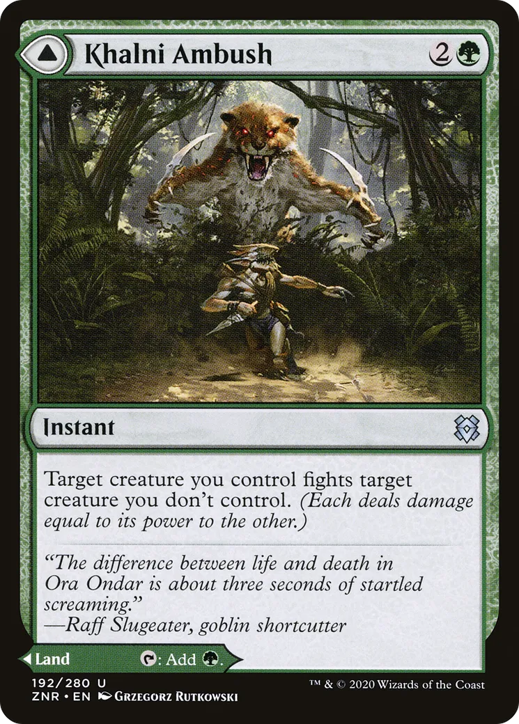 Embuscade de Khalni // Territoire de Khalni — Zendikar Rising — Magic: The Gathering
