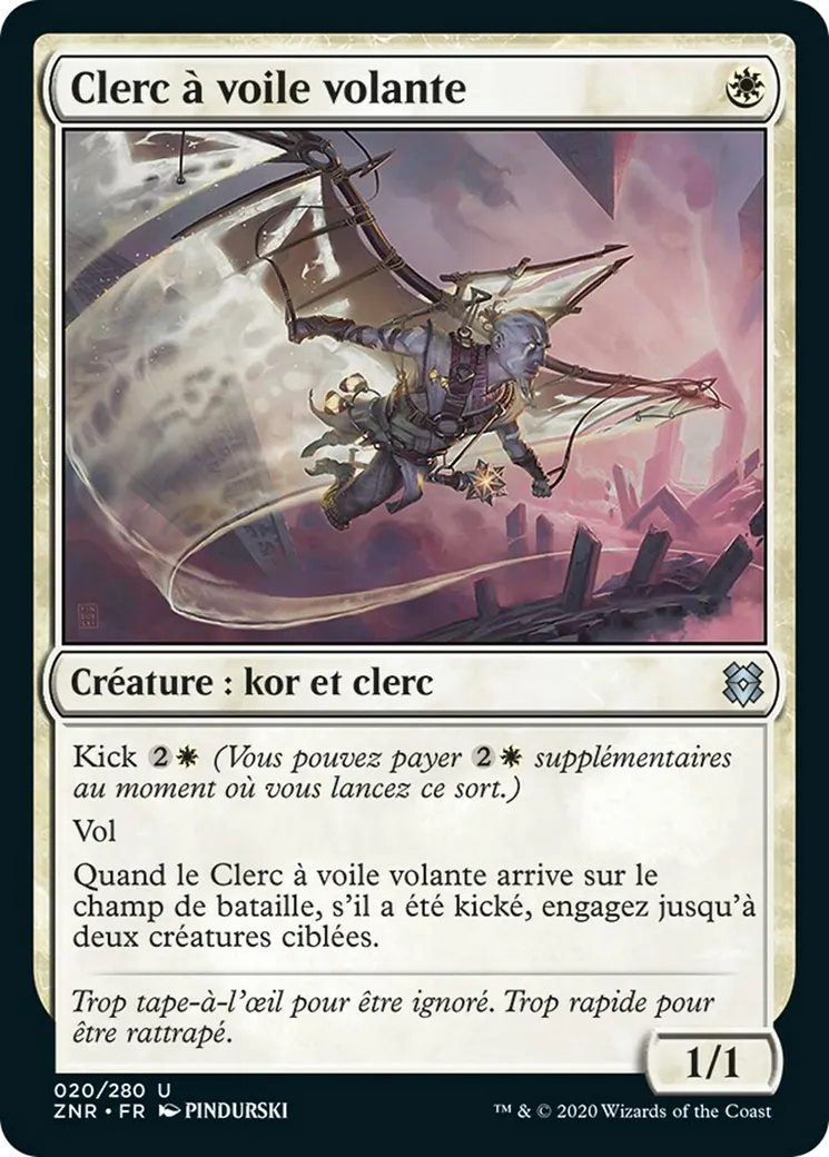 Clerc à voile volante — Zendikar Rising — Magic: The Gathering