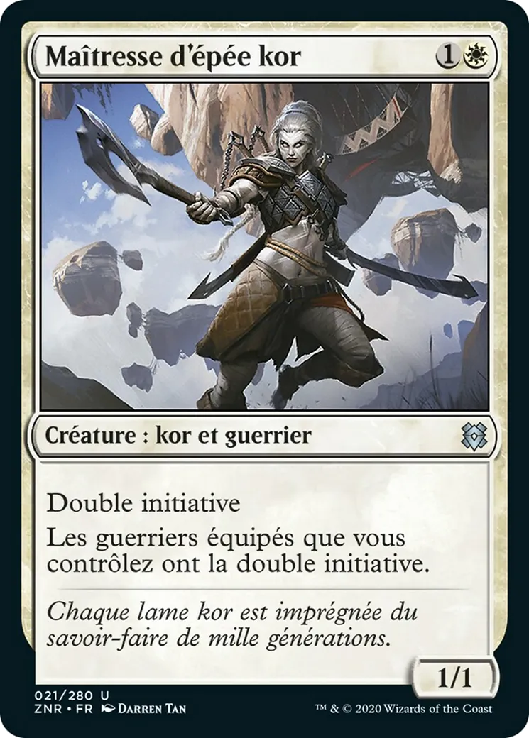 Maîtresse d'épée kor — Zendikar Rising — Magic: The Gathering