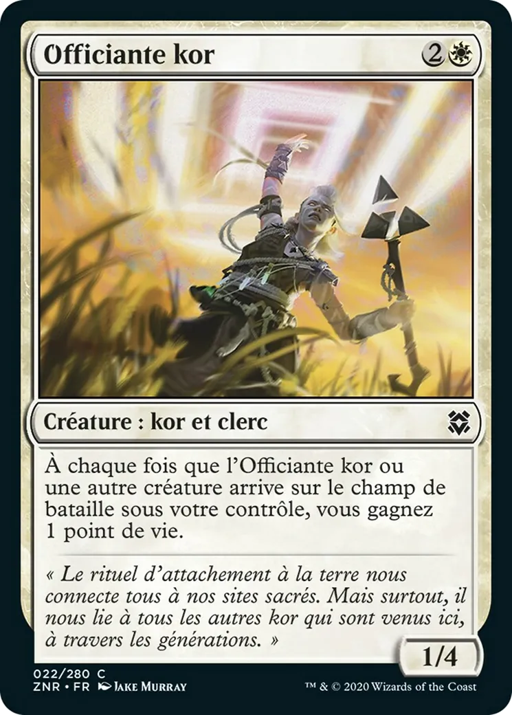 Officiante kor — Zendikar Rising — Magic: The Gathering