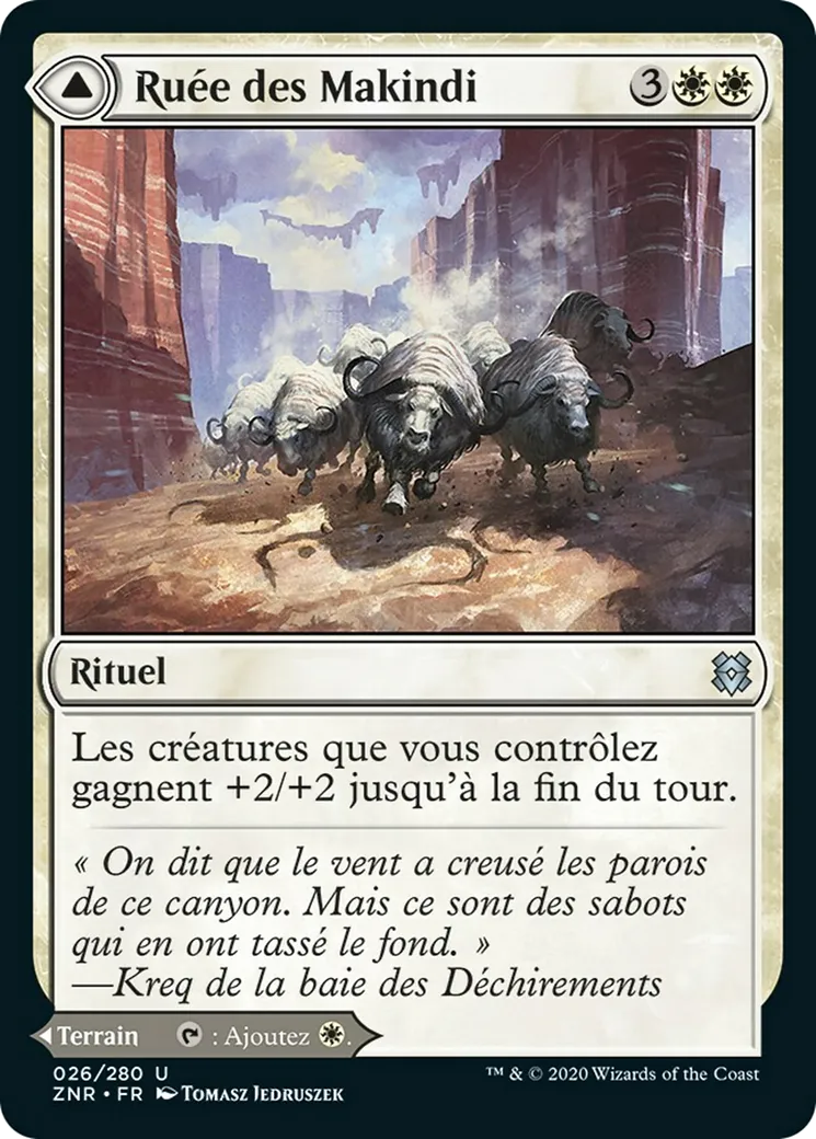 Ruée des Makindi // Mesas des Makindi — Zendikar Rising — Magic: The Gathering