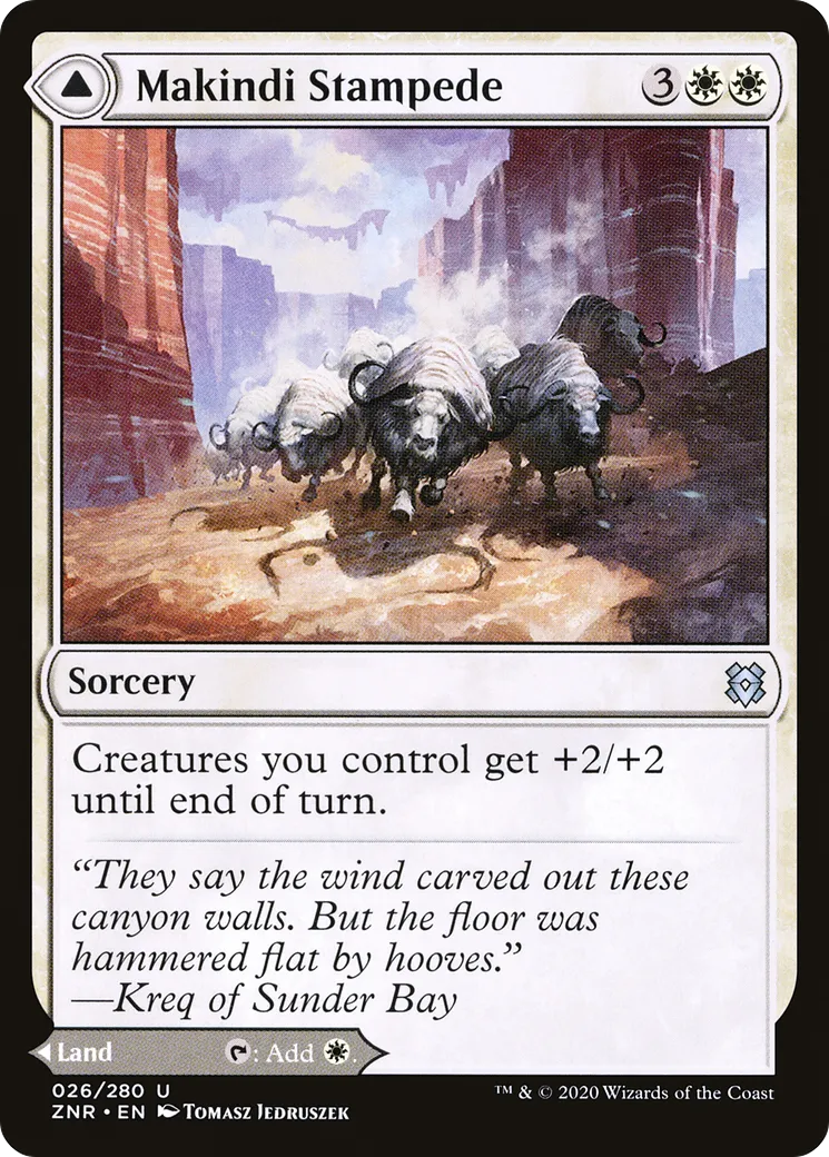 Ruée des Makindi // Mesas des Makindi — Zendikar Rising — Magic: The Gathering